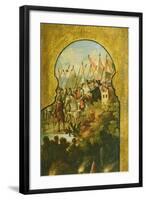 The Arrival of the Spanish, Lead by Cortez, in the Plateau of Mexico City-null-Framed Premium Giclee Print