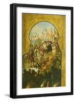 The Arrival of the Spanish, Lead by Cortez, in the Plateau of Mexico City-null-Framed Giclee Print