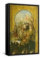 The Arrival of the Spanish, Lead by Cortez, in the Plateau of Mexico City-null-Framed Stretched Canvas