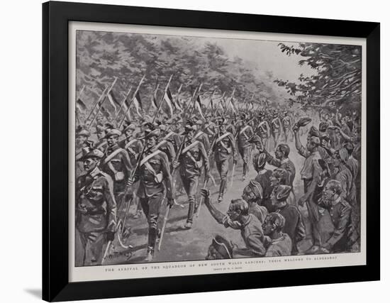 The Arrival of the Squadron of New South Wales Lancers, their Welcome to Aldershot-William T. Maud-Framed Giclee Print