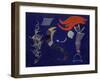 The Arrow, 1943 (Oil on Board)-Wassily Kandinsky-Framed Giclee Print