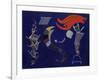 The Arrow, 1943 (Oil on Board)-Wassily Kandinsky-Framed Giclee Print