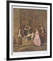 The Art Dealer Gersaint's Sign Board (left part)-Antoine Watteau-Framed Collectable Print