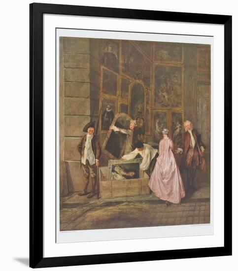 The Art Dealer Gersaint's Sign Board (left part)-Antoine Watteau-Framed Collectable Print