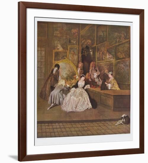 The Art Dealer Gersaint's Sign Board (right part)-Antoine Watteau-Framed Collectable Print