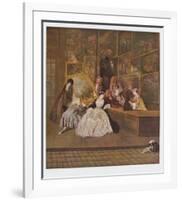 The Art Dealer Gersaint's Sign Board (right part)-Antoine Watteau-Framed Collectable Print