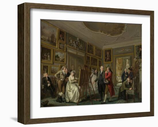 The Art Gallery of Jan Gildemeester Jansz, 1794-5-Adriaen de Lelie-Framed Giclee Print