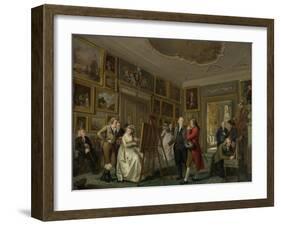 The Art Gallery of Jan Gildemeester Jansz, 1794-5-Adriaen de Lelie-Framed Giclee Print