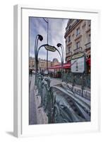 The Art Nouveau Metro Entrance at Saint Michel, Paris, France, Europe-Julian Elliott-Framed Photographic Print