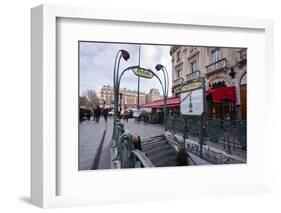 The Art Nouveau Metro Entrance at Saint Michel, Paris, France, Europe-Julian Elliott-Framed Photographic Print