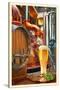 The Art of Beer - Brewery Scene-Lantern Press-Stretched Canvas