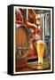 The Art of Beer - Brewery Scene-Lantern Press-Framed Stretched Canvas