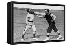 The Art of Boxing, the Right under the Chin, Aldershot, Hampshire, 1896-Gregory & Co-Framed Stretched Canvas