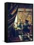 The Art of Painting (The Artist's Studio). About Um 1666/68-Johannes Vermeer-Framed Stretched Canvas