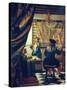 The Art of Painting (The Artist's Studio). About Um 1666/68-Johannes Vermeer-Stretched Canvas