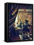 The Art of Painting (The Artist's Studio). About Um 1666/68-Johannes Vermeer-Framed Stretched Canvas