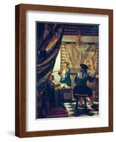 The Art of Painting (The Artist's Studio). About Um 1666/68-Johannes Vermeer-Framed Giclee Print