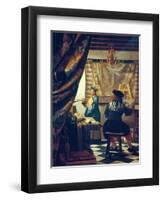 The Art of Painting (The Artist's Studio). About Um 1666/68-Johannes Vermeer-Framed Giclee Print