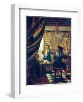 The Art of Painting (The Artist's Studio). About Um 1666/68-Johannes Vermeer-Framed Giclee Print