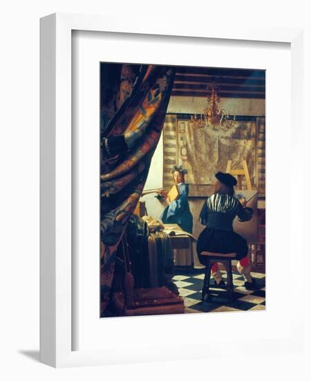 The Art of Painting (The Artist's Studio). About Um 1666/68-Johannes Vermeer-Framed Giclee Print