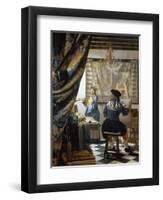 The Art of Painting (The Artist's Studio), C. 1666-68-Johannes Vermeer-Framed Premium Giclee Print