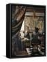 The Art of Painting-Johannes Vermeer-Framed Stretched Canvas