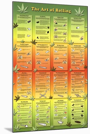 The Art of Rolling Joints Pot Marijuana Art Print Poster-null-Mounted Poster