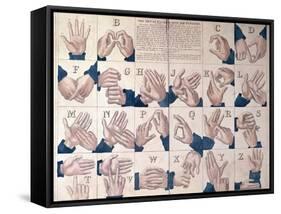 The Art of Talking with the Fingers', Sign Language Alphabet-null-Framed Stretched Canvas