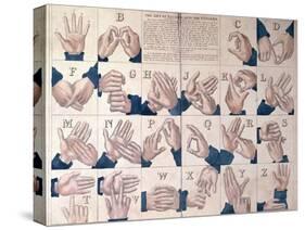 The Art of Talking with the Fingers', Sign Language Alphabet-null-Stretched Canvas