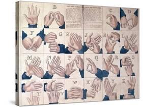 The Art of Talking with the Fingers', Sign Language Alphabet-null-Stretched Canvas