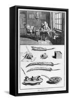 The Art of Writing, Illustration from the "Encyclopedie" by Denis Diderot 1763-Robert Benard-Framed Stretched Canvas