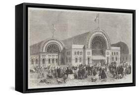 The Art-Treasures Exhibition Building, Manchester, Exterior-Percy William Justyne-Framed Stretched Canvas