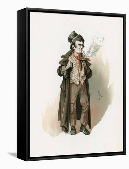 The Artful Dodger, Illustration from 'Character Sketches from Charles Dickens', C.1890-Joseph Clayton Clarke-Framed Stretched Canvas