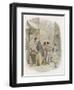 The Artful Dodger Teaches Oliver Twist to Pickpocket from the Rich-George Cruikshank-Framed Art Print