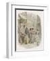 The Artful Dodger Teaches Oliver Twist to Pickpocket from the Rich-George Cruikshank-Framed Art Print