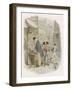 The Artful Dodger Teaches Oliver Twist to Pickpocket from the Rich-George Cruikshank-Framed Art Print