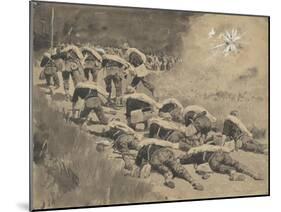 The Artful Dodgers (Shrapnel Coming Down the Road)-Frederic Remington-Mounted Giclee Print