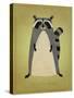 The Artful Raccoon-John W Golden-Stretched Canvas