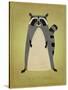 The Artful Raccoon-John W Golden-Stretched Canvas