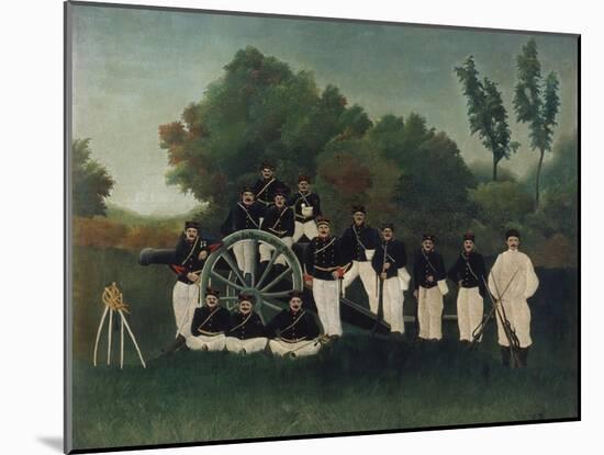 The Artillerymen, about 1895-Henri Rousseau-Mounted Giclee Print