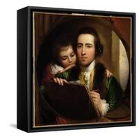 The Artist and His Son Raphael, c.1773-Benjamin West-Framed Stretched Canvas