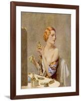 The Artist at Work by Fred Pegram-null-Framed Art Print