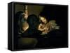 The Artist at Work-Gerrit van Honthorst-Framed Stretched Canvas