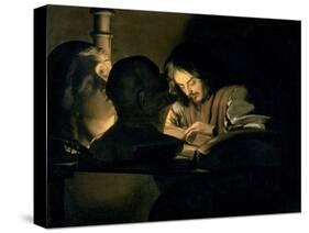 The Artist at Work-Gerrit van Honthorst-Stretched Canvas