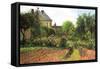 The Artist Garden at Eragny-Camille Pissarro-Framed Stretched Canvas