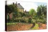 The Artist Garden at Eragny-Camille Pissarro-Stretched Canvas