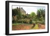 The Artist Garden at Eragny-Camille Pissarro-Framed Art Print