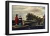 The Artist, his Wife and Child by the Moat of his Mansion, Perck-David the Younger Teniers-Framed Giclee Print