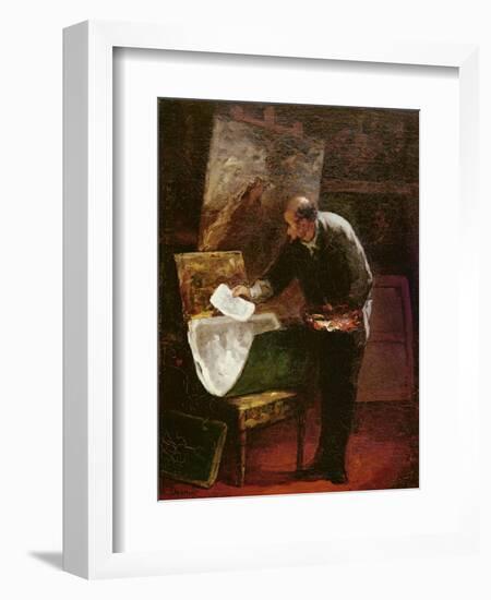 The Artist in His Studio-Honore Daumier-Framed Giclee Print