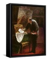 The Artist in His Studio-Honore Daumier-Framed Stretched Canvas